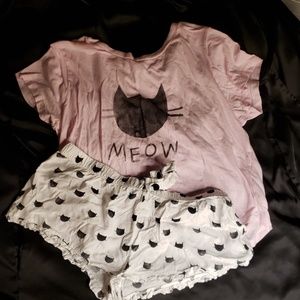 Forever 21 Cat's Meow PJ's S/M